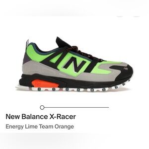 Mens New Balance X-Racer
Energy Lime Team Orange size 8